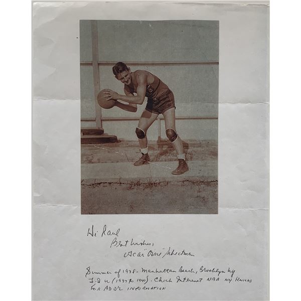 Oscar Schectman signed page