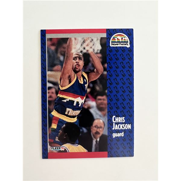Denver Nuggets Chris Jackson 1991 Fleer Basketball Card