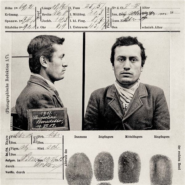 Benito Mussolini Mugshot