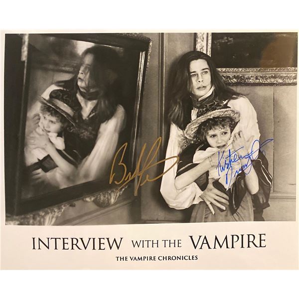 Interview with the Vampire Brad Pitt and Kirsten Signed Movie Photo