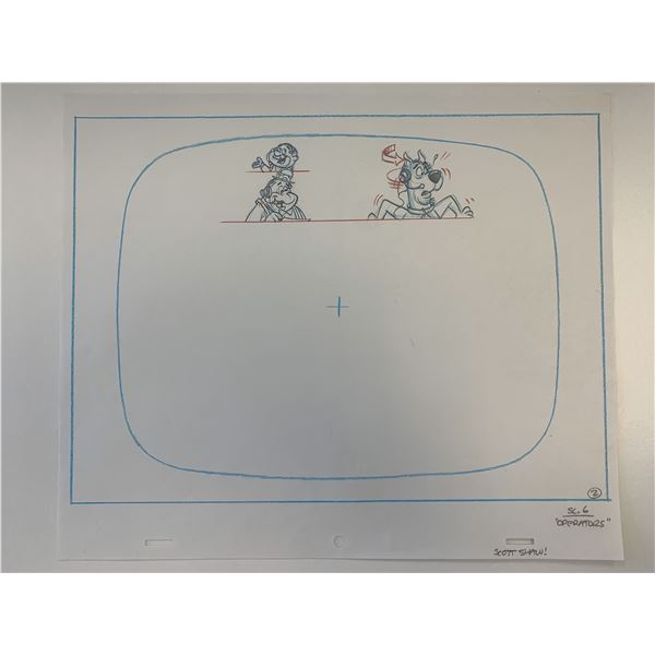 Scooby Doo and Magilla Gorilla original artwork for animation cel