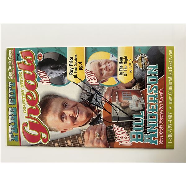 Bill Anderson signed magazine