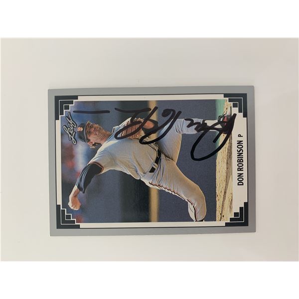 Don Robinson signed baseball card