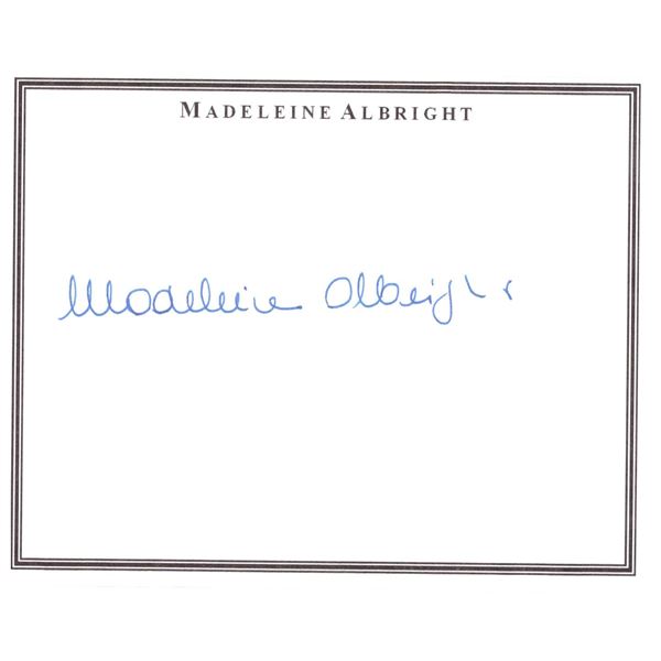 Secretary of State Madeleine Albright signature cut