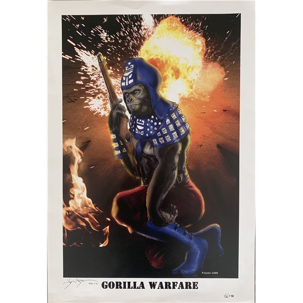 Gorilla Warfare unsigned poster