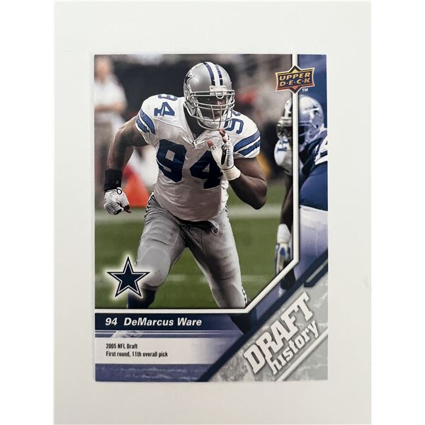 Dallas Cowboys DeMarcus Ware 2009 Upper Deck Draft Edition Draft History #194 Trading Card