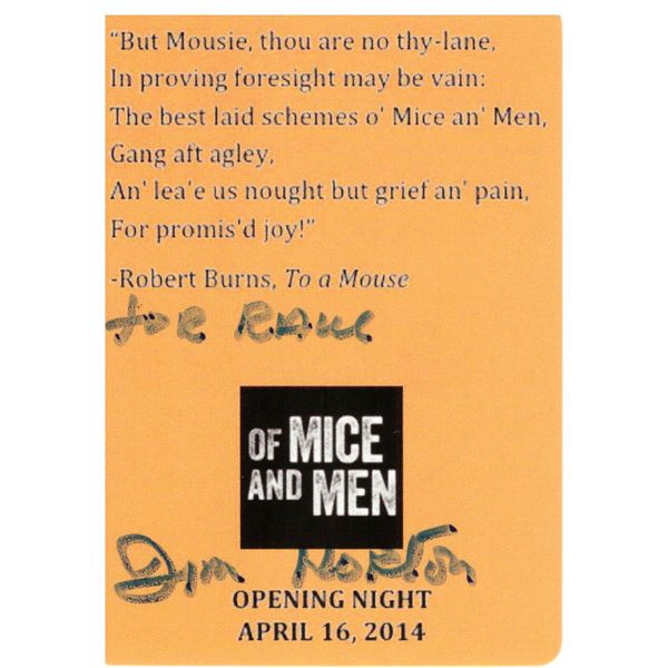 Of Mice and Men signed Joker playing card