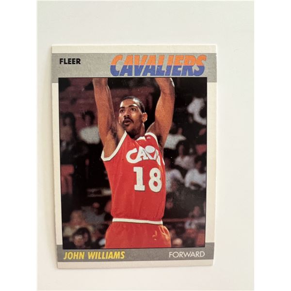 Cavaliers John Williams 1987-88 Fleer #123 Basketball Card