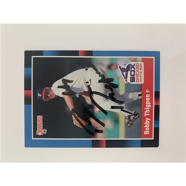 Bobby Thigpen signed baseball card