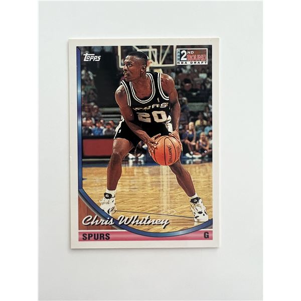 San Antonio Spurs Chris Whitney Topps 2nd Round NBA Draft #309 Basketball Card