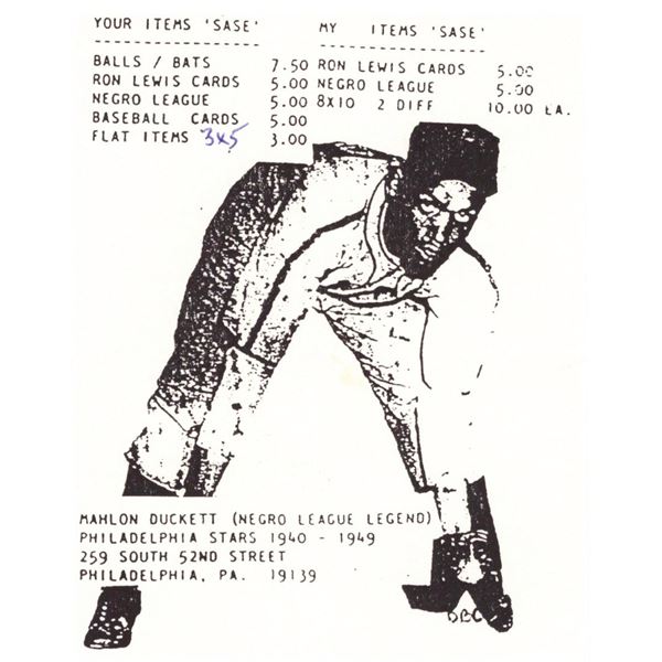 Mahlon Duckett signed print.