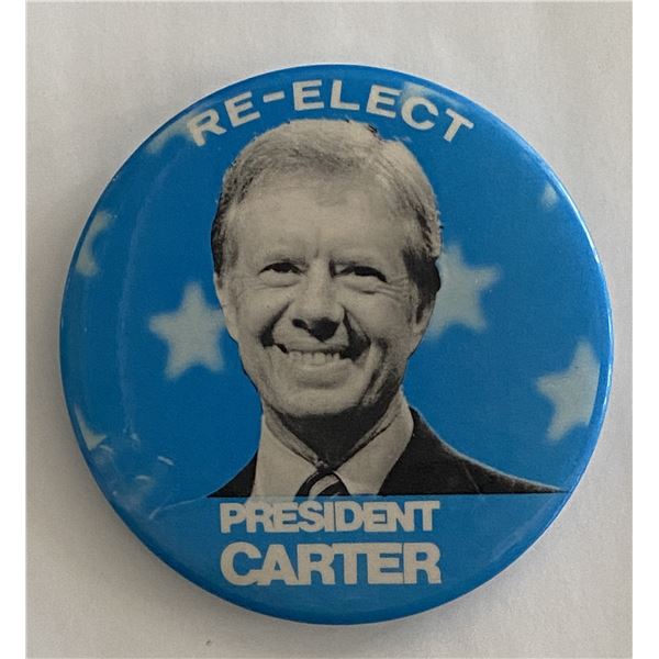 1980 Re-elect President Carter political pin