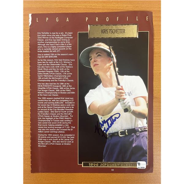 Kris Tschetter signed LGPA profile page