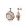Image 1 : Genuine 36.06 ctw Amethyst & Diamond Earrings 14KT Rose Gold - REF-87R5P