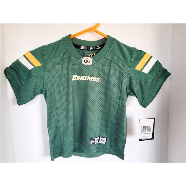 NEW WITH TAGS OFFICIAL CFL YOUTH EDMONTON ESKIMOS JERSEY