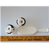 Image 5 : FRENCH SHEF SALT AND PEPPER SHAKER SET WITH UNDERPLATE