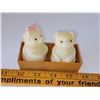 Image 1 : CUTE PLASTIC PIGS IN A TROUGH SALT AND PEPPER SHAKER SET