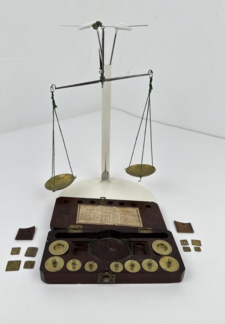 Antique French Traveling Gold Assayers Scale