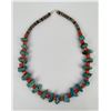 Image 3 : Kingman Turquoise and Coral Necklace