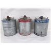 Image 1 : Collection of Antique Galvanized Fuel Cans