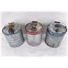 Image 2 : Collection of Antique Galvanized Fuel Cans