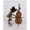 Image 1 : Mid Century Brutalist Frog Musician Sculpture