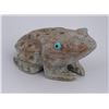 Image 1 : Chris Waatsa Zuni Carved Stone Frog Fetish