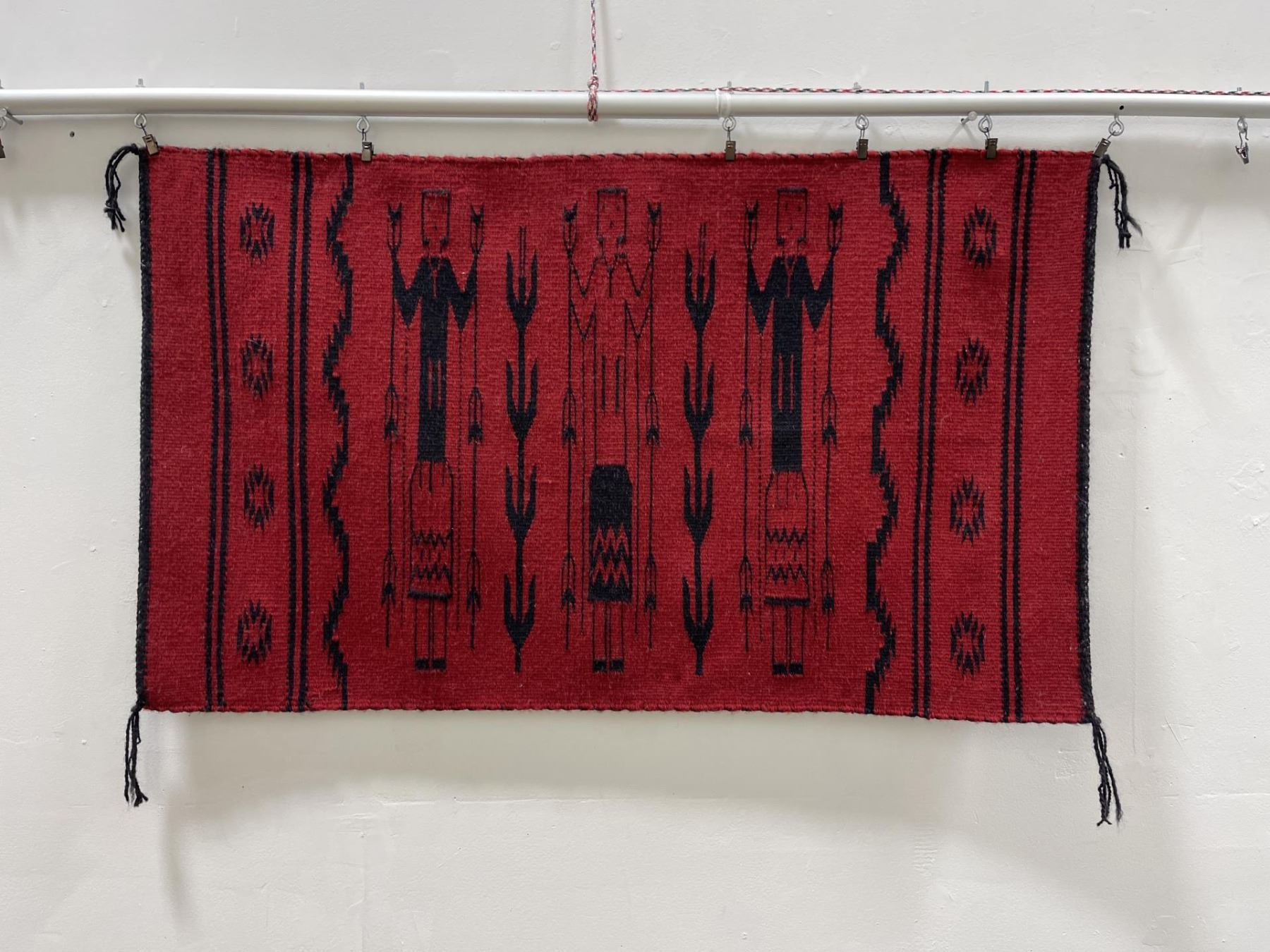 Yei Rug Red Navajo Indian Ganado Red Yei Blanket Rug
