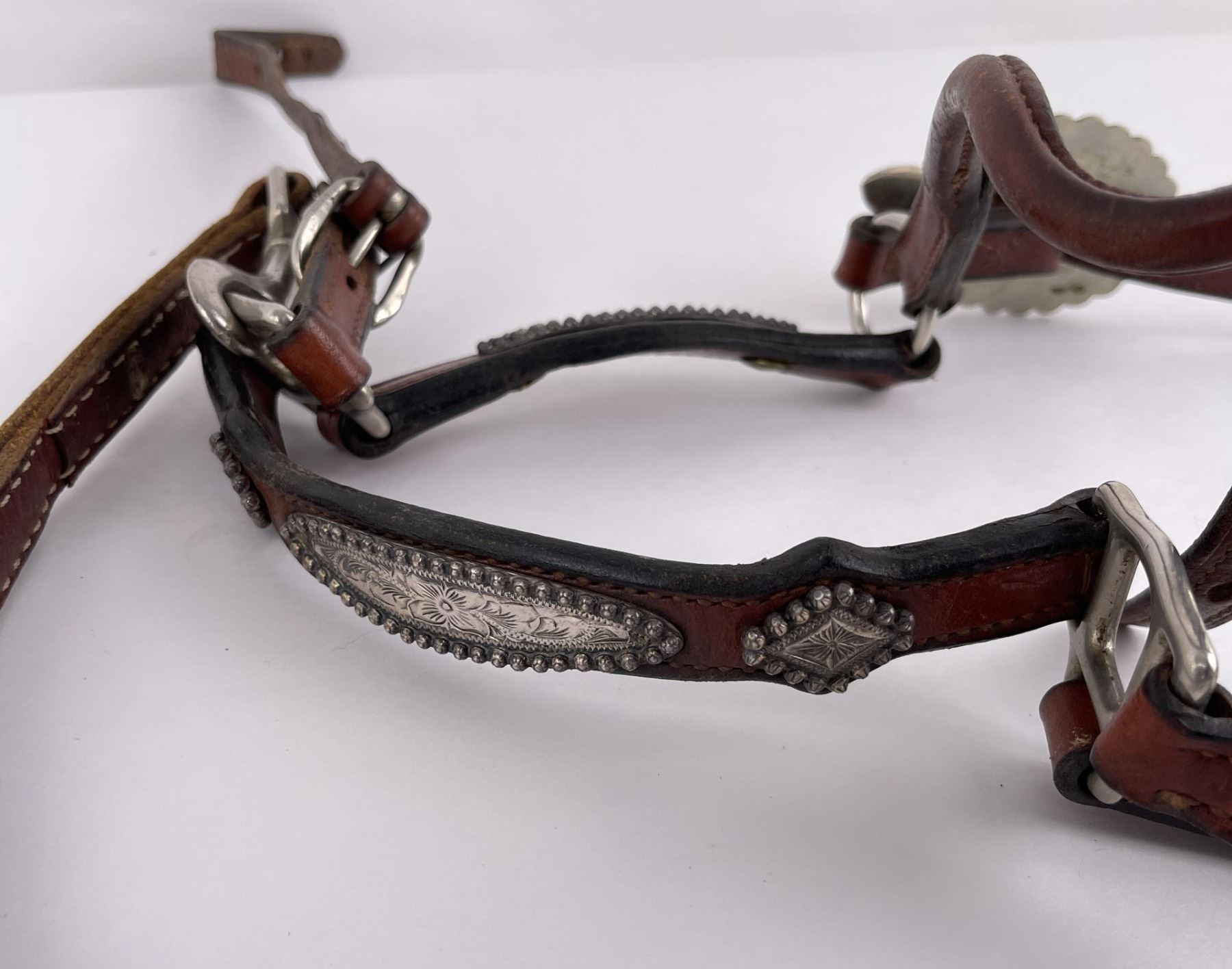 Vogt Cowboy Horse Bridle Sterling Silver Conchos
