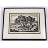 Image 1 : Birger Sandzen Linocut Print Kansas Creek