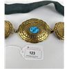 Image 6 : Navajo Brass and Turquoise Concho Belt