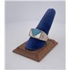 Image 1 : Zuni Turquoise Inlaid Sterling Silver Ring
