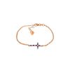 Image 1 : Genuine 0.24 ctw Ruby & Diamond Bracelet 14KT Rose Gold - REF-57R6P