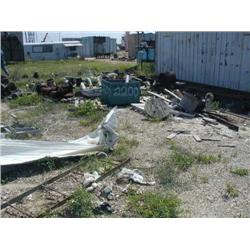 Scrap Iron Behind Container