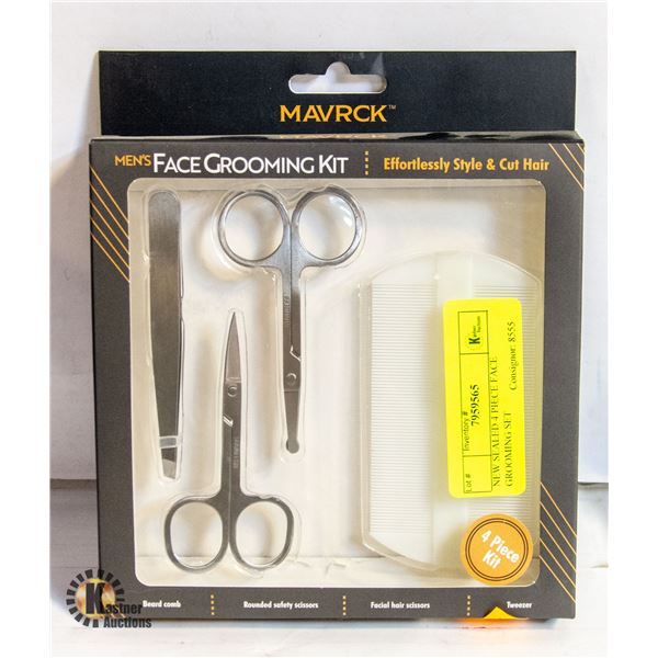 NEW SEALED 4 PIECE FACE GROOMING SET