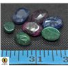 Image 1 : #101-GENUINE EMERLAD,RUBY,SAPPHIRE GEMSTONE 92.50C