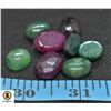 Image 1 : #97-GENUINE EMERLAD & RUBY GEMSTONE 83.65CT