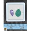Image 1 : #190-NATURAL AGATE 8.18CT  & AMETHYST 4.40CT