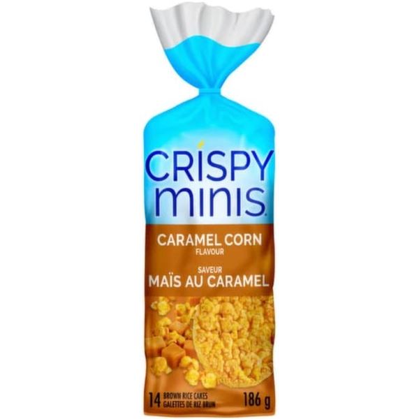 NEW CASE OF 12 CRISPY MINIS CARMEL CORN RICE CAKES