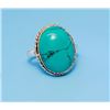 NATURAL TURQUOISE OVAL RING,