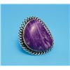 NATURAL PURPLE CHAROSITE RING,