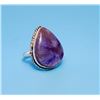 Image 1 : NATURAL AMETHYST TEAR DROP RING,