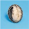 OVAL NATURAL DENDTITE OPAL RING