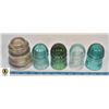 BOX OF GLASS INSULATORS