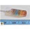 Image 1 : NEW GENUINE GEMSTONE CHAKRA PENDANT W/WIRE INLAY