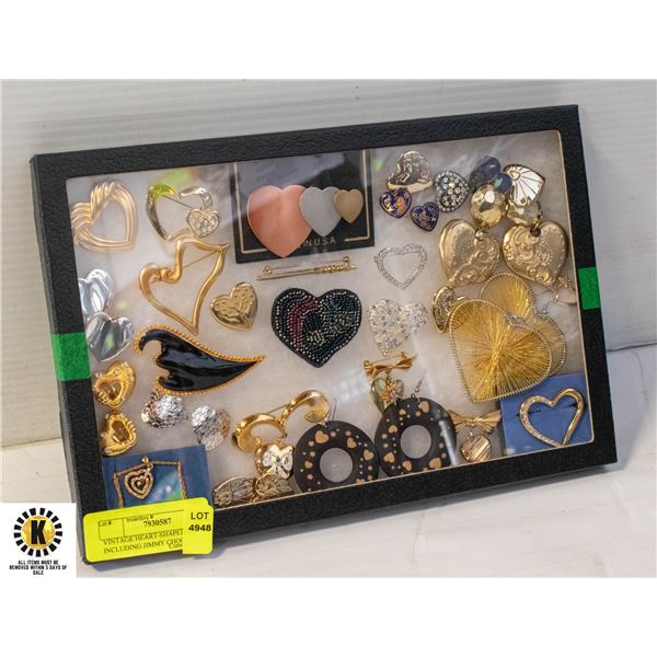 VINTAGE HEART-SHAPED JEWELRY INCLUDING JIMMY CHOO