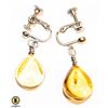 Image 1 : PAIR OF VINTAGE AMBER EARRING