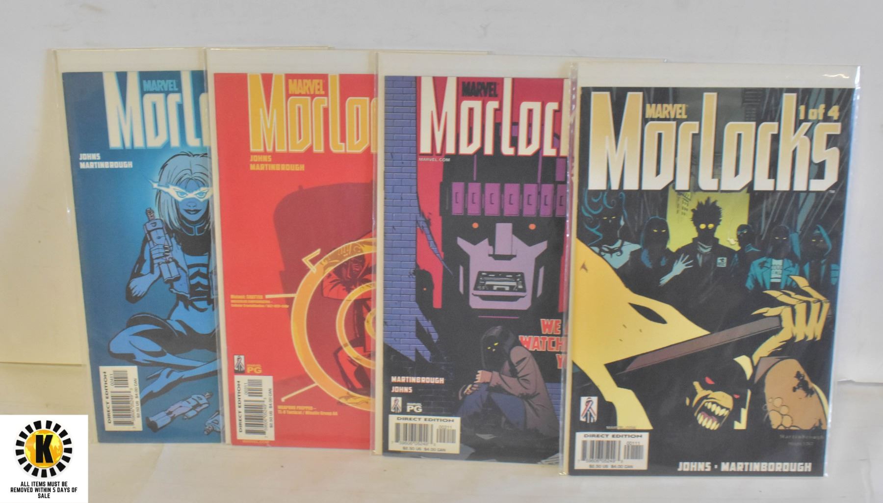 MARVEL MORLOCKS #1-4 COMIC SET, 1ST ANGEL DUST