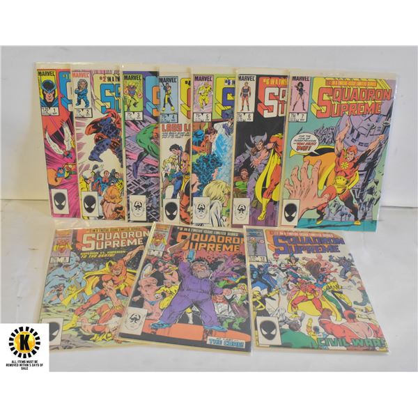 MARVEL SQUADRON SUPREME #1-12 COMIC LOT, 1986