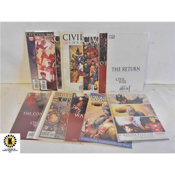 MARVEL CIVIL WAR #1 COMIC LOT